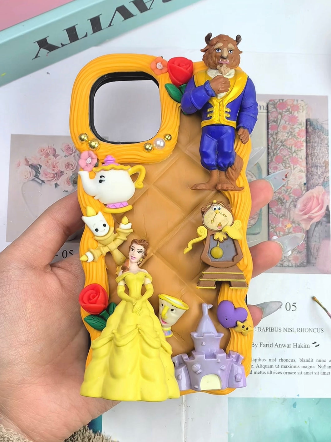 Princess Belle Beauty and Beast Decoden Phone Cases For Any Phone Model