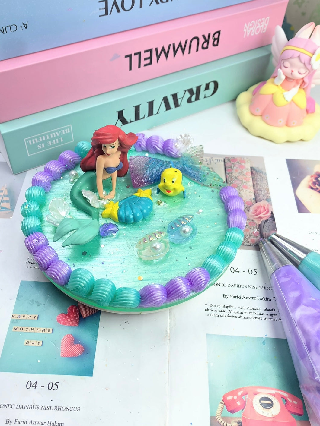 Disney Princess Ariel Little Mermaid Decoden Stand for Phone/Tablet