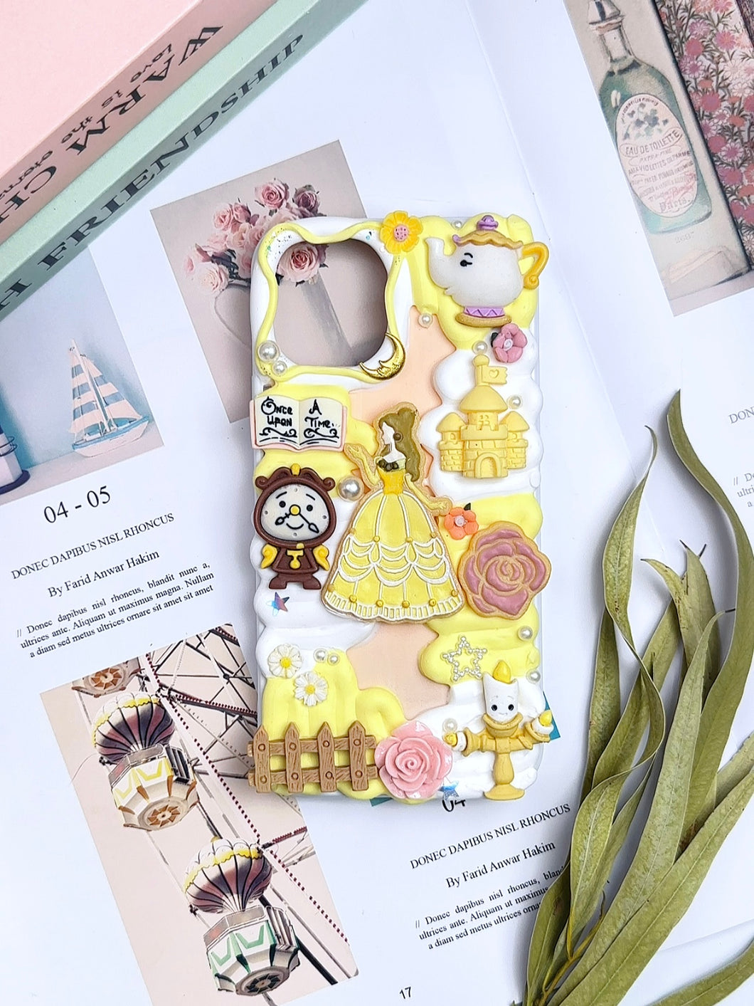 Princess Belle Beauty and Beast Decoden Phone Cases For Any Phone Model