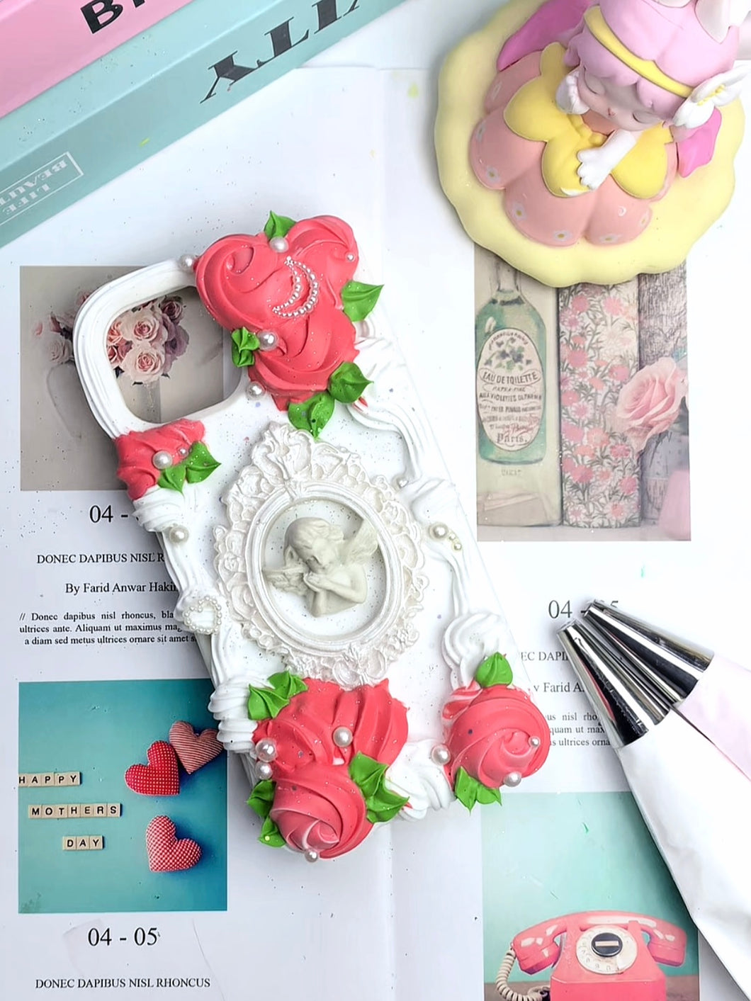 Rose Garden Baroque Decoden Phone Cases For Any Phone Model