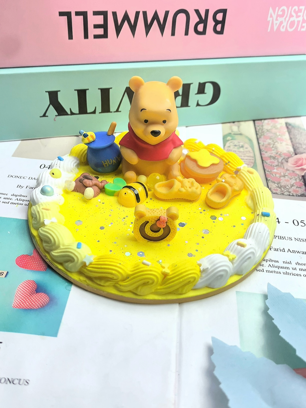 Winnie the Pooh Handmade Decoden Phone/Tablet Stand