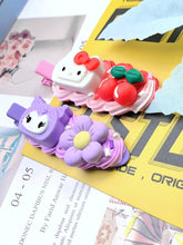 Cargar imagen en el visor de la galería, Sanrio Kuromi Hello Kitty Decoden Hair Clip
