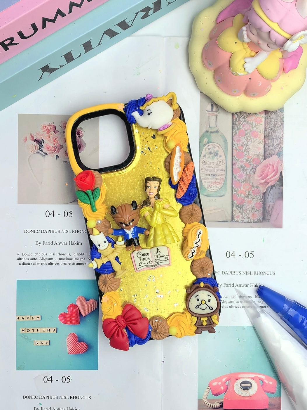 Beauty and Beast Princess Belle Decoden Phone Cases For Any Phone Model