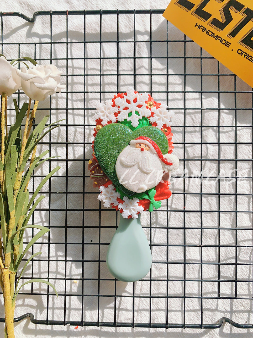 Christmas Decoden Hair Brush Comb