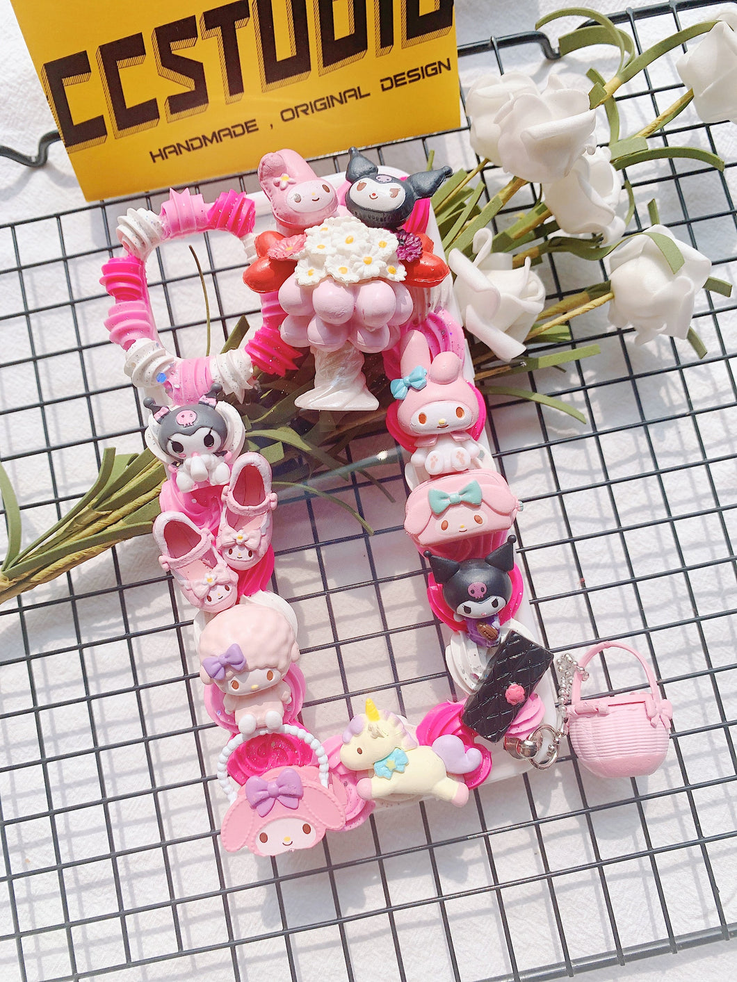 Sanrio Mymelody Kuromi Decoden Phone Case For Any Phone Model