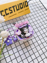 Load image into Gallery viewer, Sanrio Kuromi Decoden Earbud Case For Any Model with Keychain
