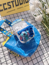 Load image into Gallery viewer, Stitch Decoden Earbud Case For Any Model with Keychain
