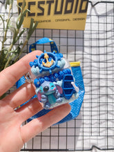 Load image into Gallery viewer, Stitch Decoden Earbud Case For Any Model with Keychain
