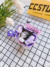 Load image into Gallery viewer, Sanrio Kuromi Decoden Earbud Case For Any Model with Keychain
